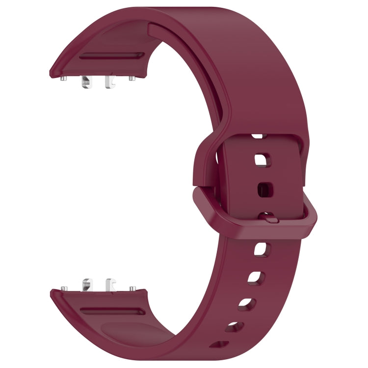 For Samsung Galaxy Fit 3 SM-R390 Solid Color Buckle Silicone Watch Band(Wine Red) - Watch Bands by buy2fix | Online Shopping UK | buy2fix