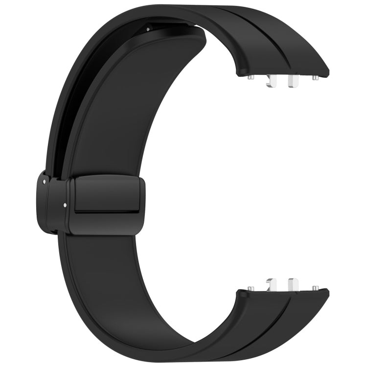 For Samsung Galaxy Fit 3 SM-R390 Magnetic Folding Buckle Silicone Watch Band(Black) - Watch Bands by buy2fix | Online Shopping UK | buy2fix