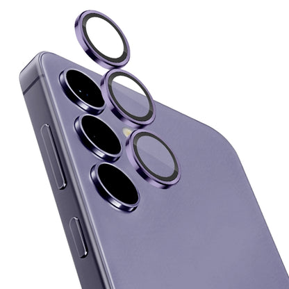 For Samsung Galaxy S24 5G NORTHJO Camera LensCD Vein Metal Ring Tempered Glass Film(Purple) - Galaxy S24 5G Tempered Glass by NORTHJO | Online Shopping UK | buy2fix