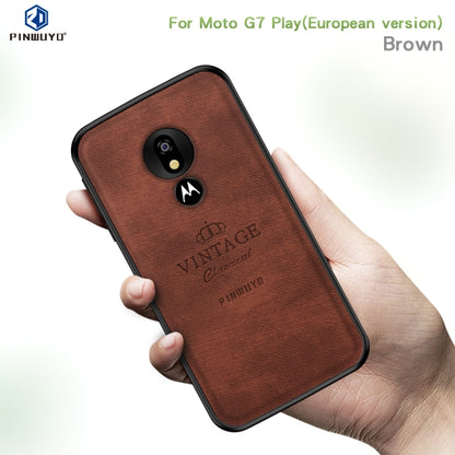 PINWUYO Shockproof Waterproof Full Coverage PC + TPU + Skin Protective Case for Motorola Moto G7 Play (Eurasian Version)(Blue) - Motorola Cases by PINWUYO | Online Shopping UK | buy2fix