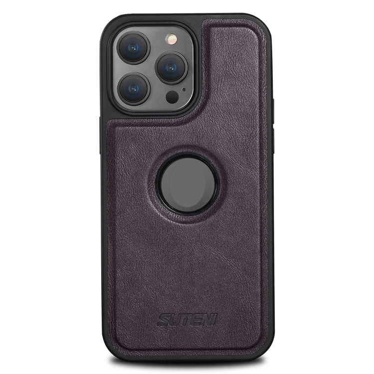 For iPhone 15 Plus Suteni G1 Magsafe Leather Back Phone Case(Purple) - iPhone 15 Plus Cases by Suteni | Online Shopping UK | buy2fix