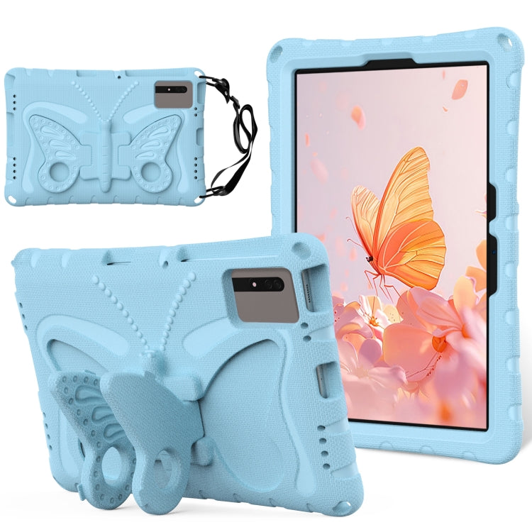 For Samsung Galaxy Tab S9 FE X510 Butterfly Bracket EVA Shockproof Tablet Case(Light Blue) - Galaxy Tab S9 FE by buy2fix | Online Shopping UK | buy2fix