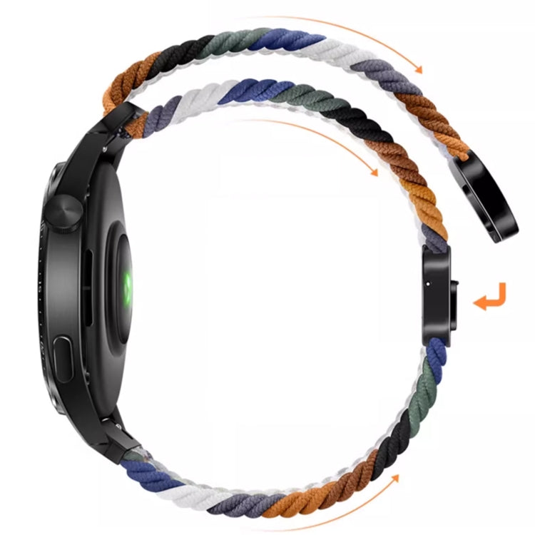 For Samsung Galaxy Fit3 Magnetic Buckle Nylon Braid Watch Band(Colorful White) - Watch Bands by buy2fix | Online Shopping UK | buy2fix