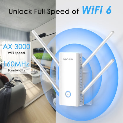 Wavlink WN583AX3 AX3000 Dual Band WiFi Repeater/AP/Router/Mesh Mode WiFi Extender, Plug:UK Plug - Wireless Routers by WAVLINK | Online Shopping UK | buy2fix