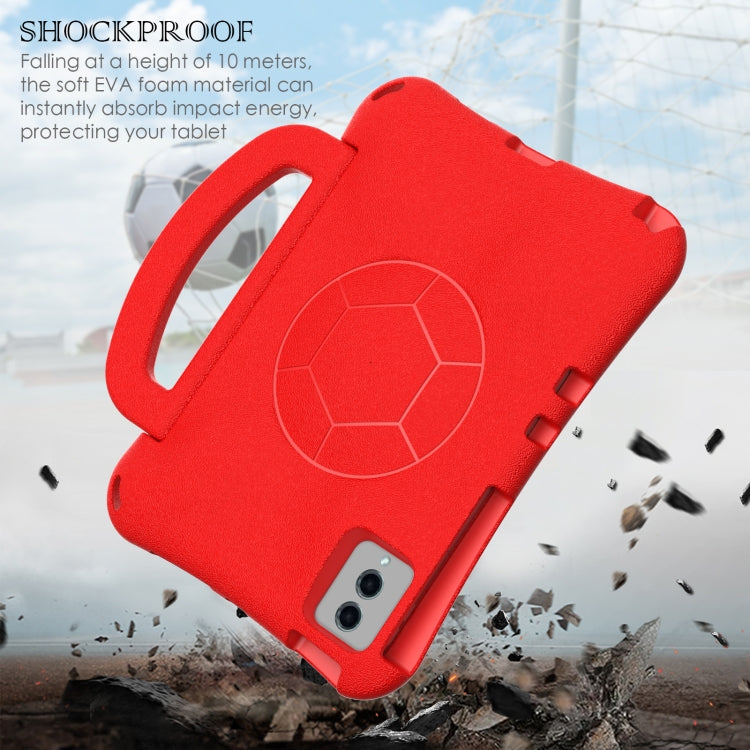For Lenovo Tab M11 / Xiaoxin Pad 11 2024 Handle Football Shaped EVA Shockproof Tablet Case(Red) - Lenovo by buy2fix | Online Shopping UK | buy2fix