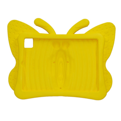 For iPad Air 11 2025 / 2024 Butterfly Bracket Kids EVA Shockproof Tablet Case(Yellow) - iPad Air 11 2025 / 2024 Cases by buy2fix | Online Shopping UK | buy2fix