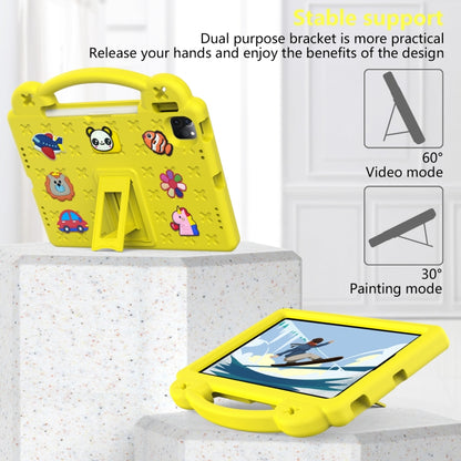 For iPad Air 11 2024 Handle Kickstand Children EVA Shockproof Tablet Case(Yellow) - iPad Air 11 2024 Cases by buy2fix | Online Shopping UK | buy2fix