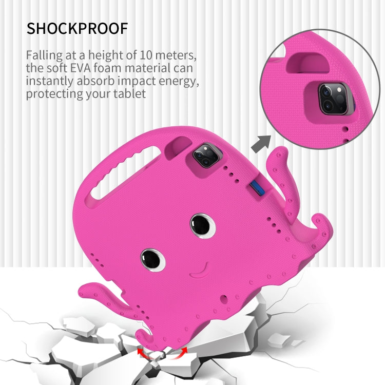 For iPad Air 11 2024 Octopus Style EVA Hybrid PC Shockproof Tablet Case with Strap(Rose Red) - iPad Air 11 2024 Cases by buy2fix | Online Shopping UK | buy2fix