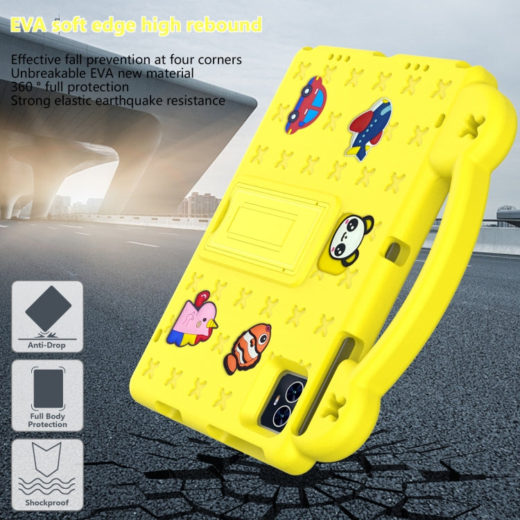 For Blackview Tab 80 10.1 2023 Handle Kickstand Children EVA Shockproof Tablet Case(Yellow) - Others by buy2fix | Online Shopping UK | buy2fix