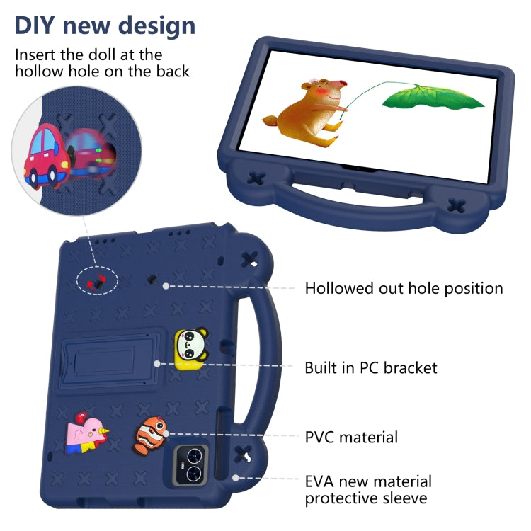 For Walmart ONN 10.1 Gen4 2024 Handle Kickstand Children EVA Shockproof Tablet Case(Navy Blue) - Others by buy2fix | Online Shopping UK | buy2fix