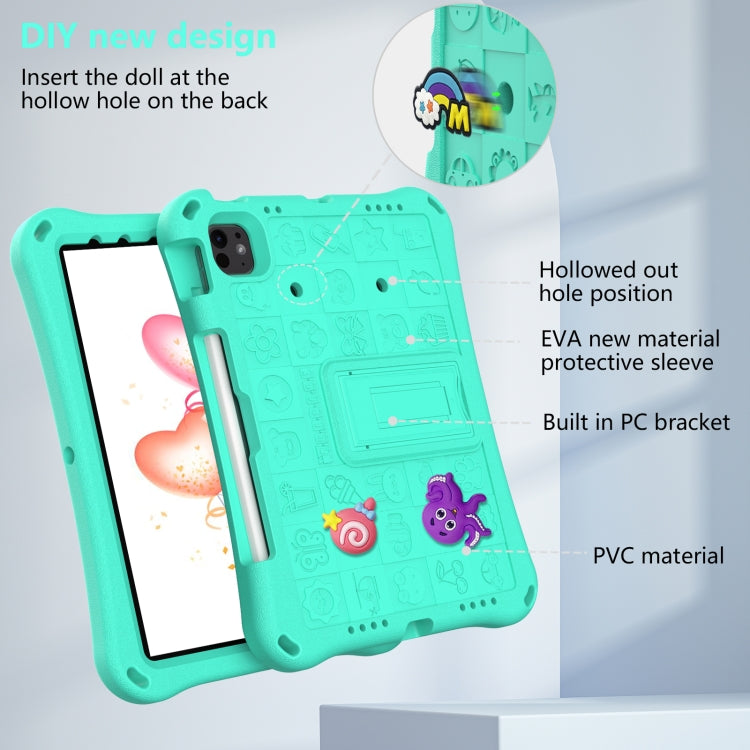 For iPad Air 11 2024 Hi Baby EVA Full Body Tablet Case with Strap(Mint Green) - iPad Air 11 2024 Cases by buy2fix | Online Shopping UK | buy2fix