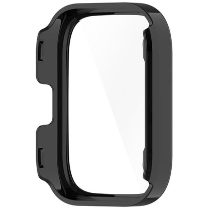 For Amazfit bip5 Unity PC + Tempered Glass Film Integrated Watch Protective Case(Black) - Watch Cases by buy2fix | Online Shopping UK | buy2fix