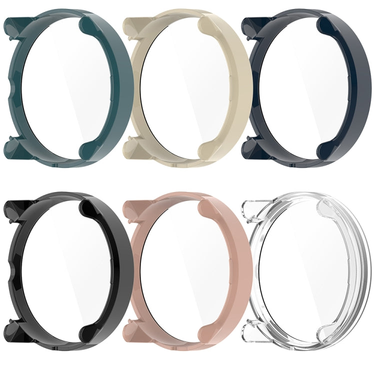 For Suunto Race PC + Tempered Glass Film Integrated Watch Protective Case(Transparent White) - Watch Case by buy2fix | Online Shopping UK | buy2fix