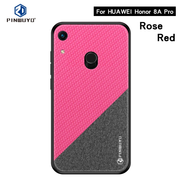 PINWUYO Honors Series Shockproof PC + TPU Protective Case for Huawei Y6 2019 (Fingerprint Hole) / Y6 Prime 2019 / Honor 8A Pro(Red) - Honor Cases by PINWUYO | Online Shopping UK | buy2fix