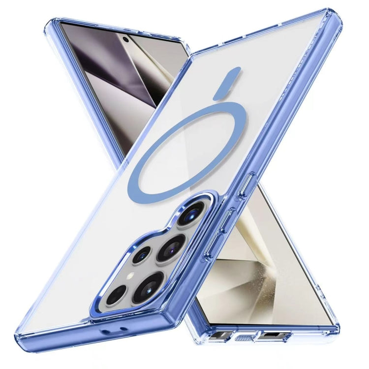 For Samsung Galaxy S24 Ultra 5G Ice Color Magnetic Series TPU Hybrid Acrylic Magsafe Phone Case(Yuanfeng Blue) - Galaxy S24 Ultra 5G Cases by buy2fix | Online Shopping UK | buy2fix