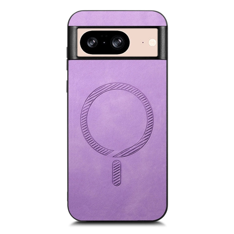 For Google Pixel 9 / 9 Pro Retro Magsafe Magnetic PU Back Cover Phone Case(Purple) - Google Cases by buy2fix | Online Shopping UK | buy2fix