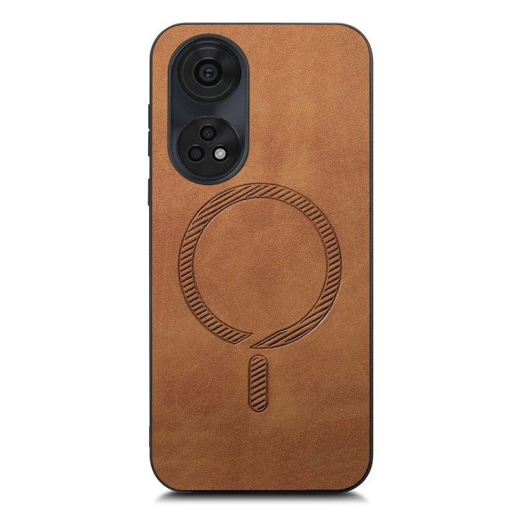 For OPPO Find X7 Ultra 5G Retro Magsafe Magnetic PU Back Cover Phone Case(Brown) - Find X7 Ultra Cases by buy2fix | Online Shopping UK | buy2fix