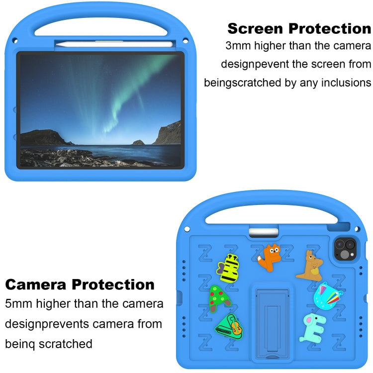 For iPad Pro 11 2024 Cartoon Sparrow EVA Shockproof Tablet Case(Blue) - iPad Pro 11 2024 Cases by buy2fix | Online Shopping UK | buy2fix