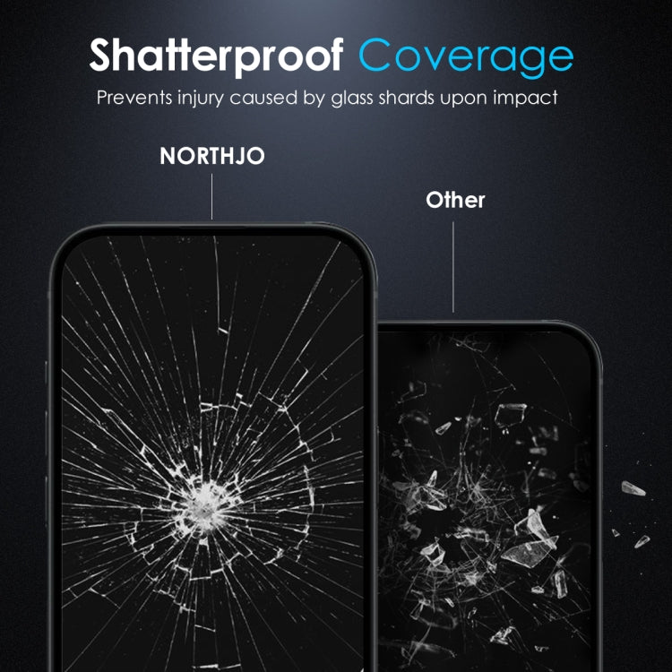 For iPhone 16 Pro Max NORTHJO Matte Silkscreen Anti-Fingerprint Tempered Glass Film - iPhone 16 Pro Max Tempered Glass by NORTHJO | Online Shopping UK | buy2fix