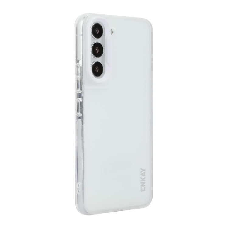 For Samsung Galaxy S24+ 5G ENKAY Hat-Prince Translucent Matte TPU Soft Phone Case(White) - Galaxy S24+ 5G Cases by ENKAY | Online Shopping UK | buy2fix