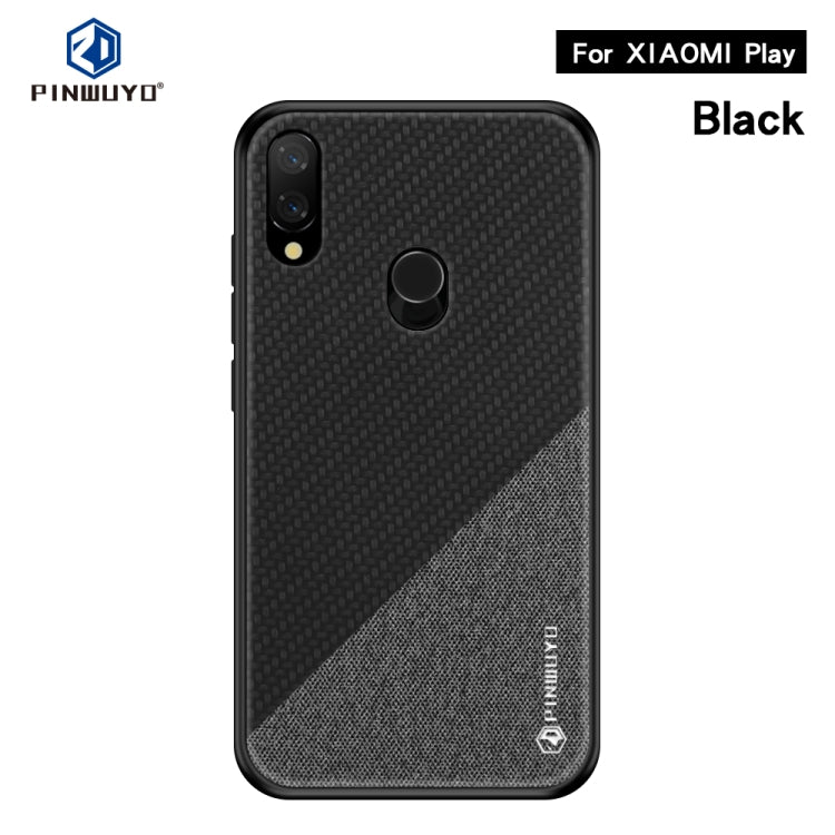 PINWUYO Honors Series Shockproof PC + TPU Protective Case for Xiaomi Play / Redmi 7 Pro(Black) - Xiaomi Cases by PINWUYO | Online Shopping UK | buy2fix