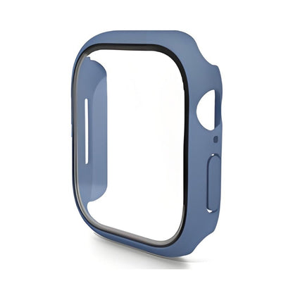 For Apple Watch Series 10 42mm ENKAY Hat-Prince PC Tempered Glass Film Integrated Watch Case(Grey Blue) - Watch Cases by ENKAY | Online Shopping UK | buy2fix