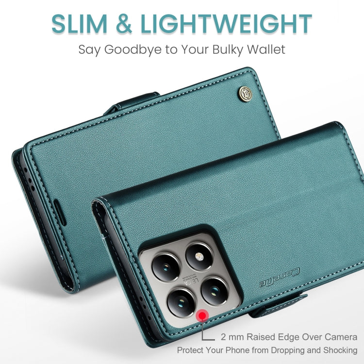 For Xiaomi 14T Pro CaseMe 023 Butterfly Buckle Litchi Texture RFID Anti-theft Leather Phone Case(Green) - 14T Pro Cases by CaseMe | Online Shopping UK | buy2fix