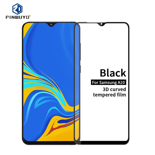 PINWUYO 9H 3D Curved Tempered Glass Film for Galaxy A10 （black） - Galaxy Tempered Glass by PINWUYO | Online Shopping UK | buy2fix