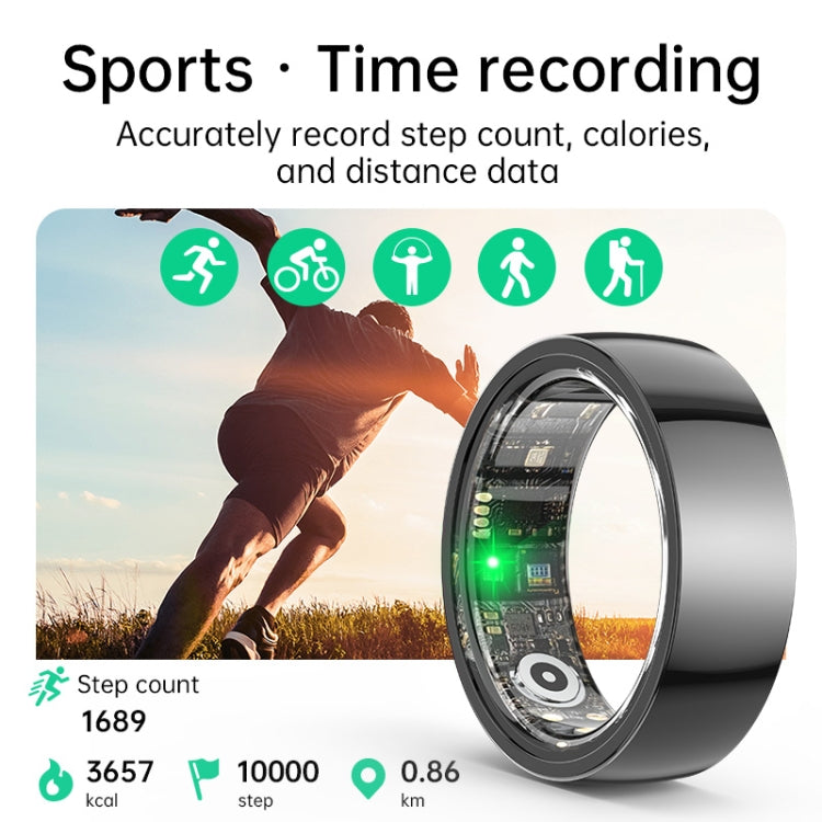 R1000 SIZE 9 Smart Ring, Support Heart Rate / Blood Oxygen / Sleep / Multiple Sports Modes(Black) - Smart Rings / Smart Telephones by buy2fix | Online Shopping UK | buy2fix