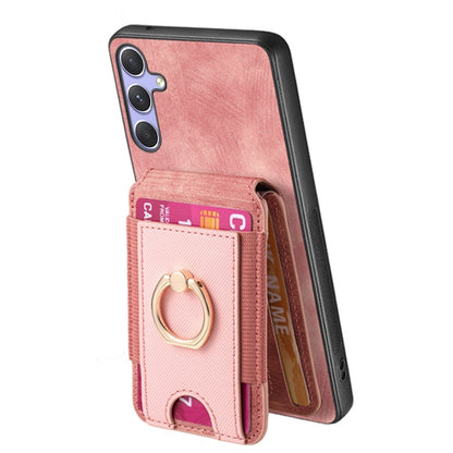 For Samsung Galaxy S25 Ultra 5G Retro Splitable Magnetic Stand Card Bag Leather Phone Case(Pink) - Galaxy S25 Ultra 5G Cases by buy2fix | Online Shopping UK | buy2fix