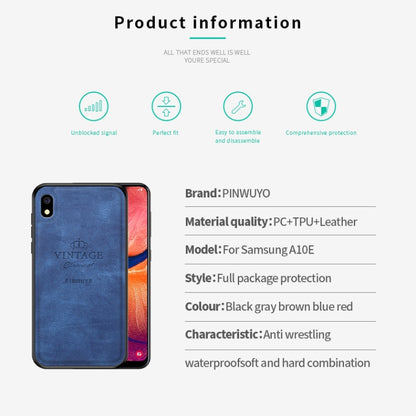 PINWUYO Shockproof Waterproof Full Coverage PC + TPU + Skin Protective Case  for Galaxy A10e(Blue) - Galaxy Phone Cases by PINWUYO | Online Shopping UK | buy2fix