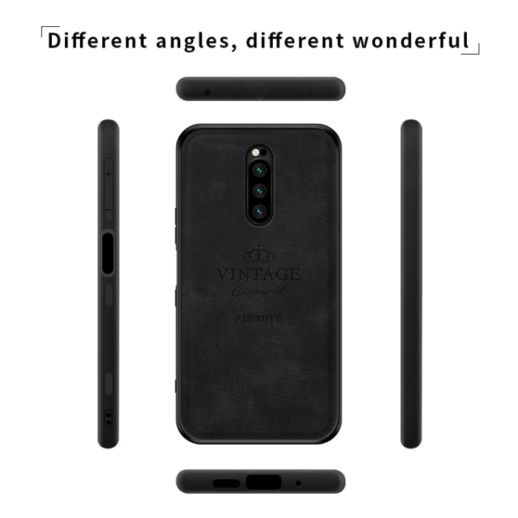 PINWUYO Shockproof Waterproof Full Coverage TPU + PU Cloth+Anti-shock Cotton Protective Case  for Sony Xperia 1 / Xperia XZ4(Gray) - Sony Cases by 1 | Online Shopping UK | buy2fix