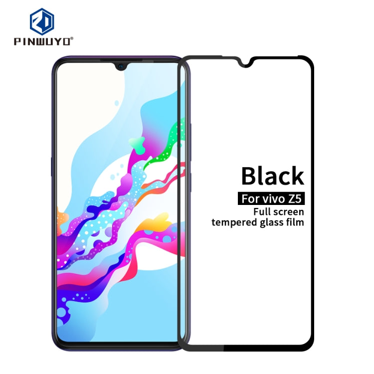 PINWUYO 9H 2.5D Full Screen Tempered Glass Film for vivo Z5(Black) - vivo Tempered Glass by PINWUYO | Online Shopping UK | buy2fix