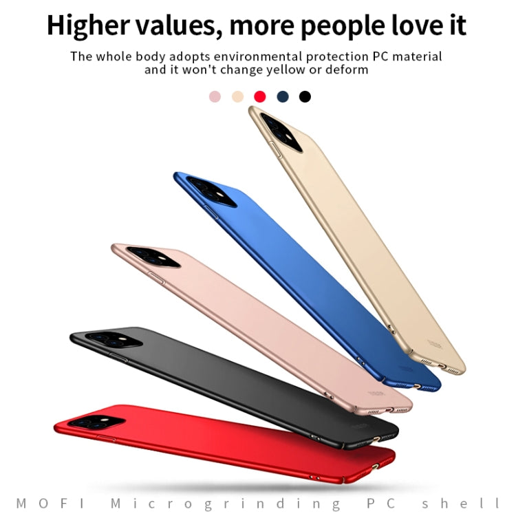 For iPhone 11 MOFI Frosted PC Ultra-thin Hard Case (Gold) - iPhone 11 Cases by MOFI | Online Shopping UK | buy2fix