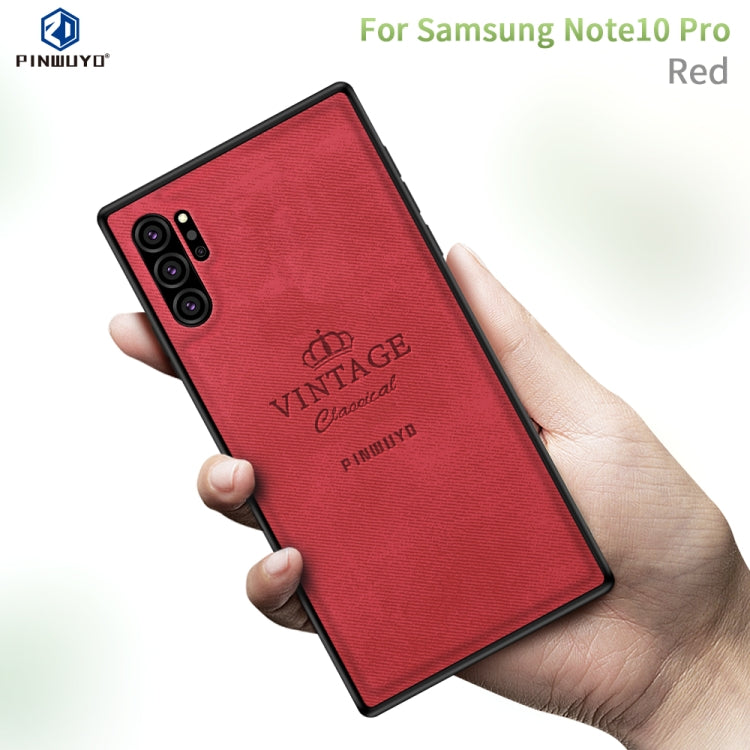 PINWUYO Shockproof Waterproof Full Coverage PC + TPU + Skin Protective Case  for Galaxy Note10+(Red) - Galaxy Phone Cases by PINWUYO | Online Shopping UK | buy2fix