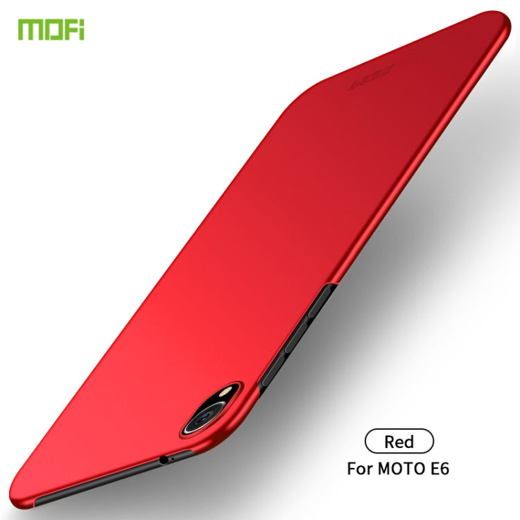 MOFI Frosted PC Ultra-thin Hard Case for Motorola Moto E6(Red) - Motorola Cases by MOFI | Online Shopping UK | buy2fix