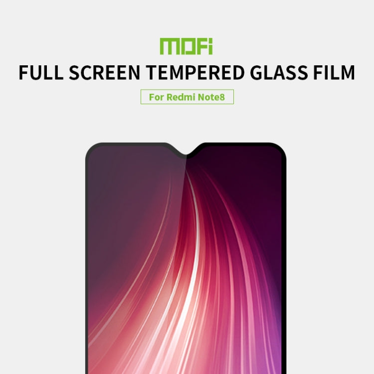 For Xiaomi RedMi Note8 MOFI 9H 2.5D Full Screen Tempered Glass Film(Black) -  by MOFI | Online Shopping UK | buy2fix
