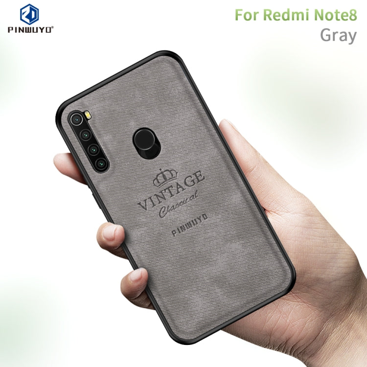 For Xiaomi RedMi Note 8 PINWUYO Zun Series PC + TPU + Skin Waterproof And Anti-fall All-inclusive Protective Shell(Gray) - Xiaomi Cases by PINWUYO | Online Shopping UK | buy2fix