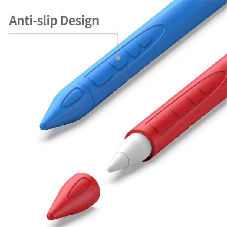 Suitable For Apple Pencil1 Generation StylusTouch Pen Silicone Protective Cover Pen Cap(Red) - Pencil Accessories by buy2fix | Online Shopping UK | buy2fix