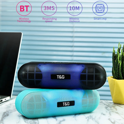 T&G TG148 Portable Stereo Audio Super Bass LED Lantern Pill Wireless Bluetooth Speaker(Green) - Desktop Speaker by T&G | Online Shopping UK | buy2fix