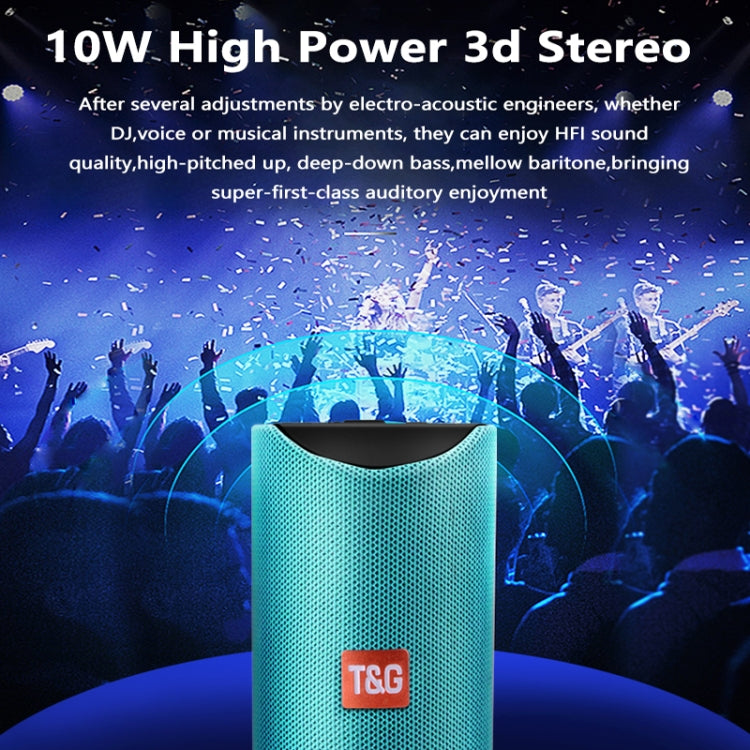 T&G TG113 Portable Bluetooth Speakers Waterproof Stereo Outdoor Loudspeaker MP3 Bass Sound Box with FM Radio(Black) - Desktop Speaker by T&G | Online Shopping UK | buy2fix