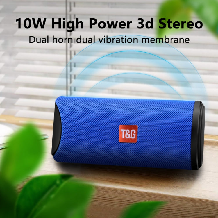 T&G TG113 Portable Bluetooth Speakers Waterproof Stereo Outdoor Loudspeaker MP3 Bass Sound Box with FM Radio(Blue) - Desktop Speaker by T&G | Online Shopping UK | buy2fix