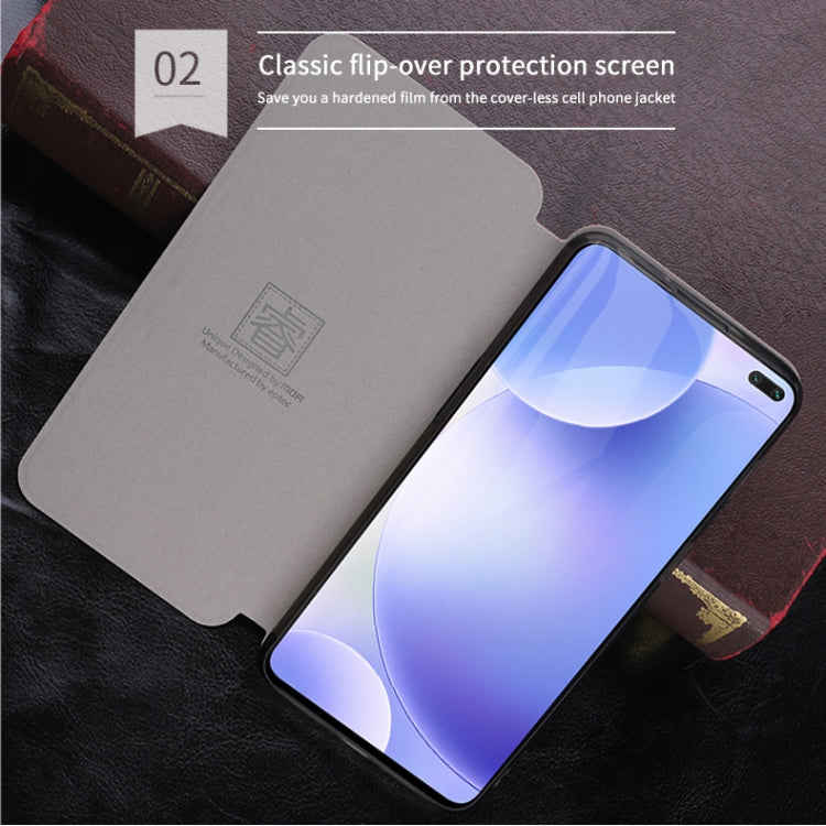 For Xiaomi RedMi K30 MOFI Rui Series Classical Leather Flip Leather Case With Bracket Embedded Steel Plate All-inclusive(Blue) - Xiaomi Cases by MOFI | Online Shopping UK | buy2fix