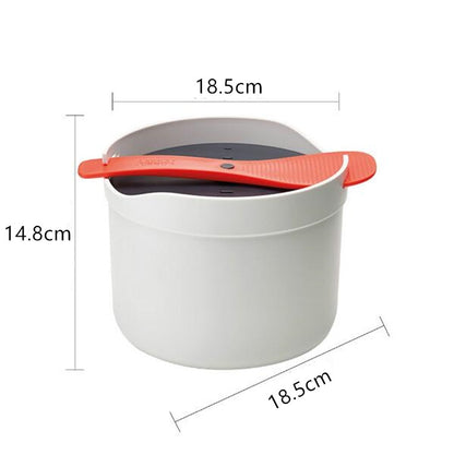 Kitchenware Microwave Oven Utensils Rrice Cooker Heating Steamer Pot Steamed Rice Box(Bright Orange) - Cooking Tools by buy2fix | Online Shopping UK | buy2fix