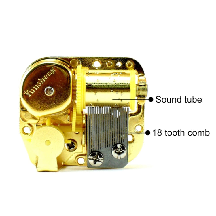 Eight-tone Gold-plated Bar Repair Parts DIY Sky City Paperback Music Box(Robot Cat) - Music Box by buy2fix | Online Shopping UK | buy2fix