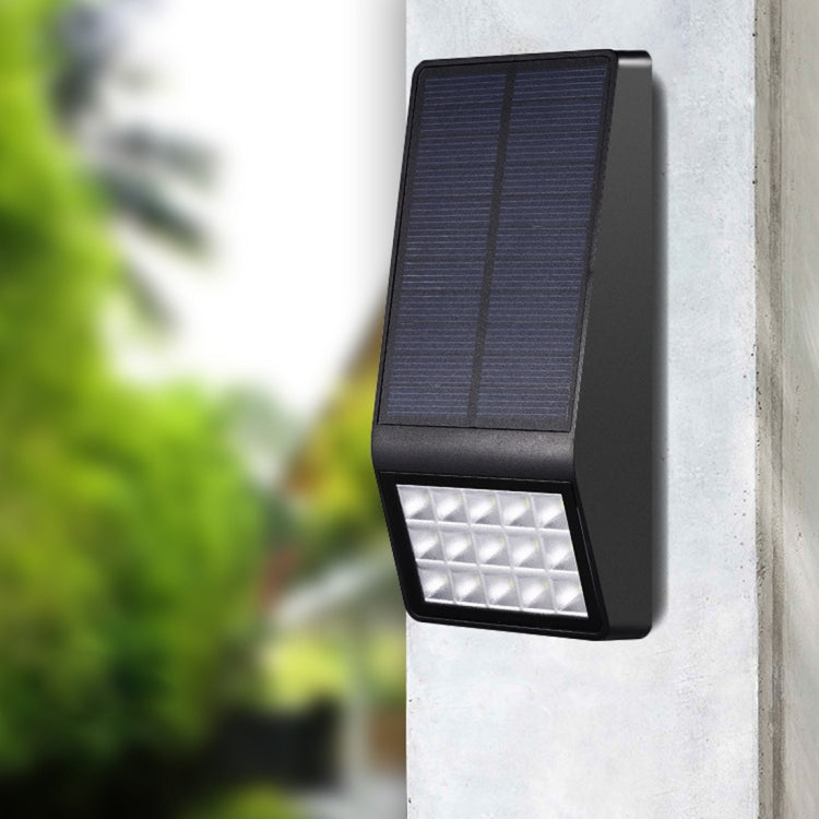 15 LEDs Light Control Outdoor IP65 Waterproof Solar Powered Garden LED Wall Lamp(Black) - Solar Lights by buy2fix | Online Shopping UK | buy2fix