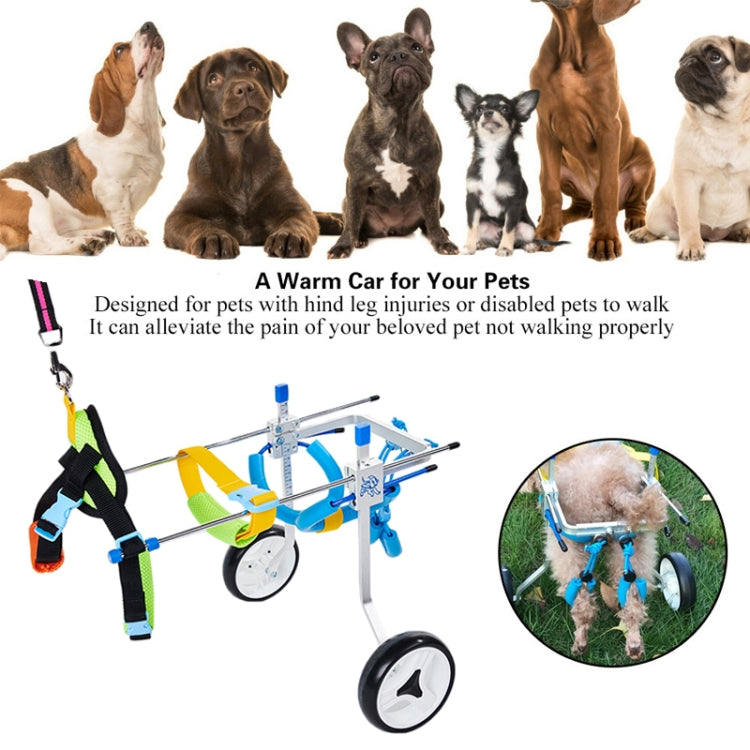 Pet Wheelchair Disabled Dog Old Dog Cat Assisted Walk Car Hind Leg Exercise Car For Dog/Cat Care, Size:XSLW - Training Aids by buy2fix | Online Shopping UK | buy2fix