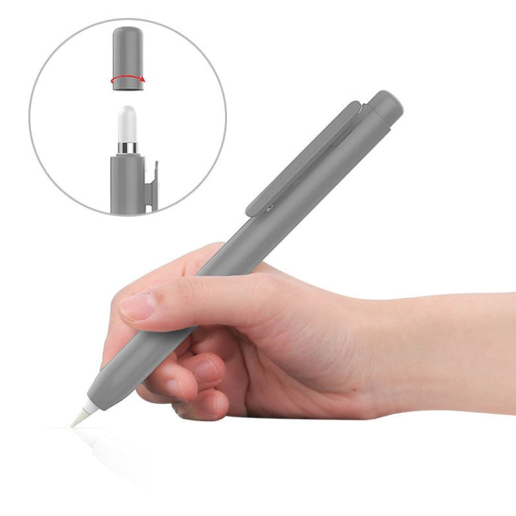 Automatic Retractable Stylus Pen Case For Apple Pencil 2(Deep Space Gray) - Pencil Accessories by buy2fix | Online Shopping UK | buy2fix