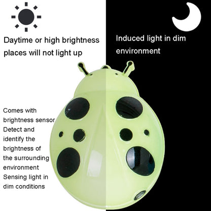 A62 Beetle Shape LED Night Light Plug-in Intelligent Light Control Sensor Light, Plug:US Plug(White) - Sensor LED Lights by buy2fix | Online Shopping UK | buy2fix