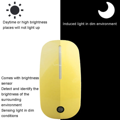 A66 Mouse Type LED Intelligent Light Control Night Light, Plug:UK Plug(Yellow) - Sensor LED Lights by buy2fix | Online Shopping UK | buy2fix